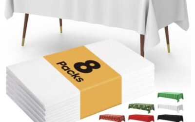 8 Pack Plastic Tablecloths – as low as $4.99 {Cheaper than the Dollar Store}